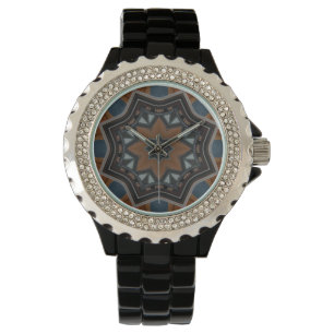 Kaleidoscoop bruin sterpatroon... horloge