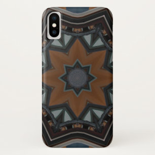 Kaleidoscoop bruine ster iPhone x hoesje