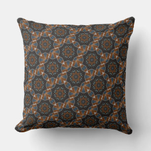 Kaleidoscoop Bruine Ster patroon kleine HD diagona Kussen