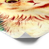  Kaleidoscoop Cat van Louis Wain Poster (Hoek)
