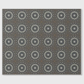 Kaleidoscoop Design Black Grey Blue Art Cadeaupapier (Vlak)
