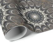 Kaleidoscoop Design Black Grey Blue Art Cadeaupapier (Rol Hoek)