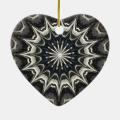 Kaleidoscoop Design Black Grey Blue Art Keramisch Ornament (Achterkant)