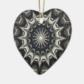 Kaleidoscoop Design Black Grey Blue Art Keramisch Ornament (Links)