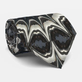 Kaleidoscoop Design Black Grey Blue Art Stropdas (Opgerold)