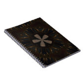 Kaleidoscoop Design Dark Brown Rustic Art Notitieboek (Rechterzijde)