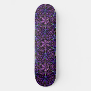 Kaleidoscoop Dromen Paarse Zwart Groen Skateboard