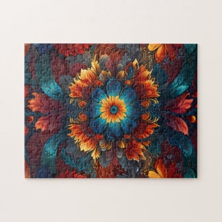 Kaleidoscoop Floral Fantasy Hypnotische Patroon Legpuzzel