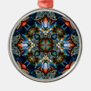 Kaleidoscoop Fractal 576 Metalen Ornament