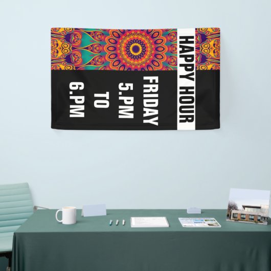 Kaleidoscoop Fractal - tattoo II + uw ideeën Spandoek (Beurs)