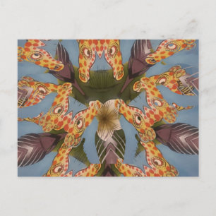 Kaleidoscoop Giraffe Mandala: Abstracte Safari Kun Briefkaart