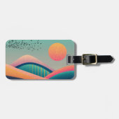 Kaleidoscoop heuvellandschap bagagelabel (Voorkant horizontaal)
