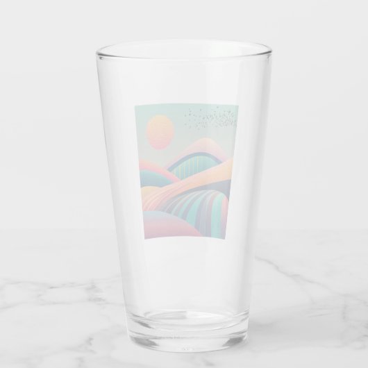 Kaleidoscoop heuvellandschap glas (Achterkant)