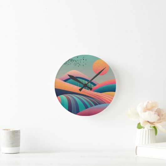 Kaleidoscoop heuvellandschap ronde klok (Huis)