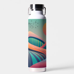 Kaleidoscoop heuvellandschap waterfles