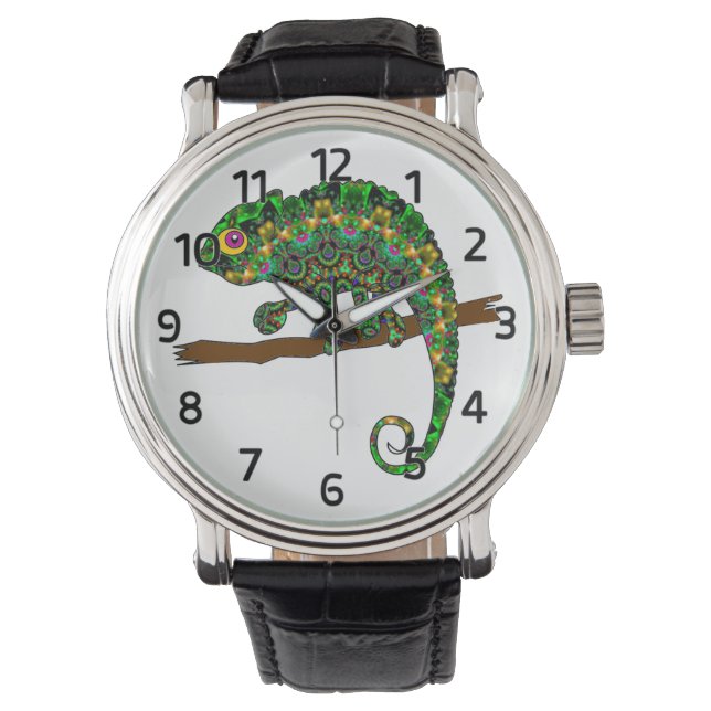 Kaleidoscoop Kameleon Horloge (Voorkant)