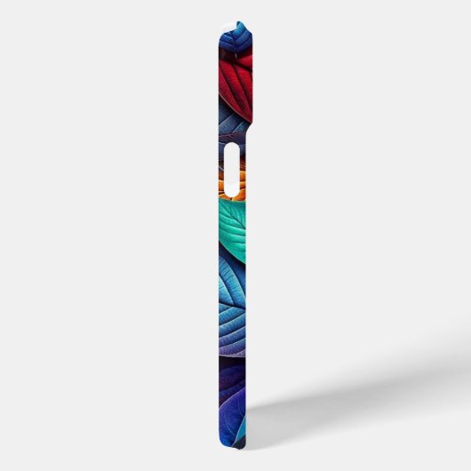 Kaleidoscoop Kleuren Blad Patroon iPhone Case (Achterkant / Rechts)