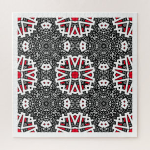 Kaleidoscoop kunst negen van deel zestien legpuzzel