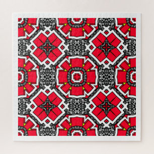 Kaleidoscoop kunst zeven van deel zestien legpuzzel