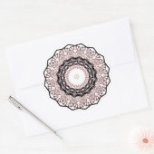 Kaleidoscoop , mandala ronde sticker (Envelop)