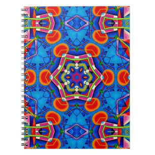 Kaleidoscoop meer kleuren olieverf notitieboek