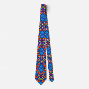 Kaleidoscoop meerkleuren olieverf stropdas