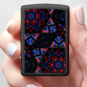 Kaleidoscoop met hexagon, blauwe tot zalmgradiënt