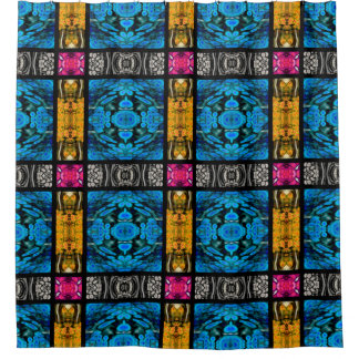 Kaleidoscoop Mosaic I + uw ideeën Douchegordijn