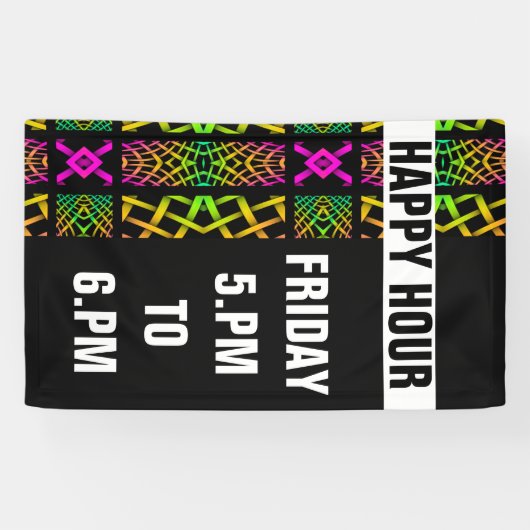 Kaleidoscoop Mosaic III + uw ideeën Spandoek (Horizontaal)