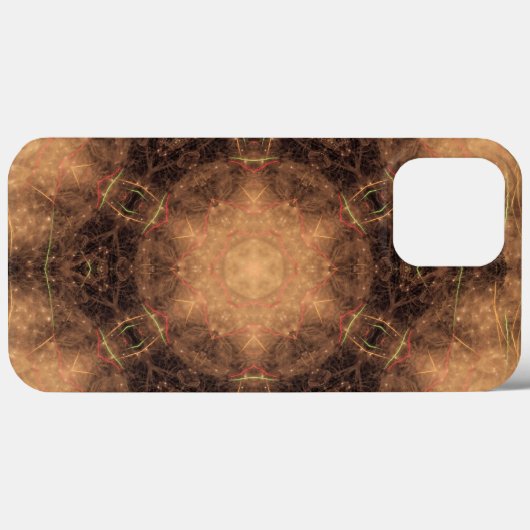Kaleidoscoop Oranje mist zwarte achtergrond Case-Mate iPhone Case (Achterkant (horizontaal))