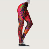 Kaleidoscoop Oranje Rood Zwart Groen Roze Leggings (Rechts)
