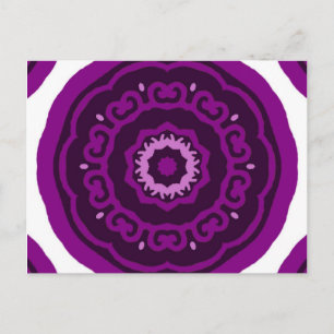 Kaleidoscoop paars briefkaart