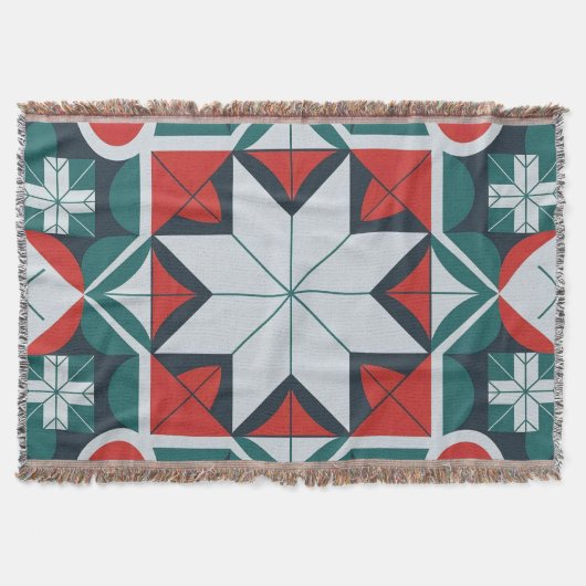 Kaleidoscoop patterned deken (Voorkant)