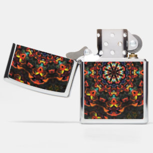Kaleidoscoop, rode bruine met een kaasdoos, glasst