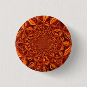 Kaleidoscoop Rood Digitaal Kunstpatroon-67546 Ronde Button 3,2 Cm