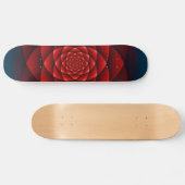 Kaleidoscoop ROOS rood + uw idee Skateboard (Horizontaal)