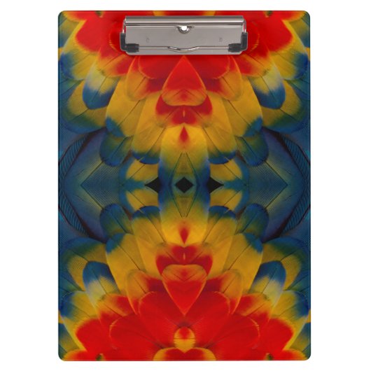 Kaleidoscoop Scarlakke Ara ontwerp Klembord (Voorkant)