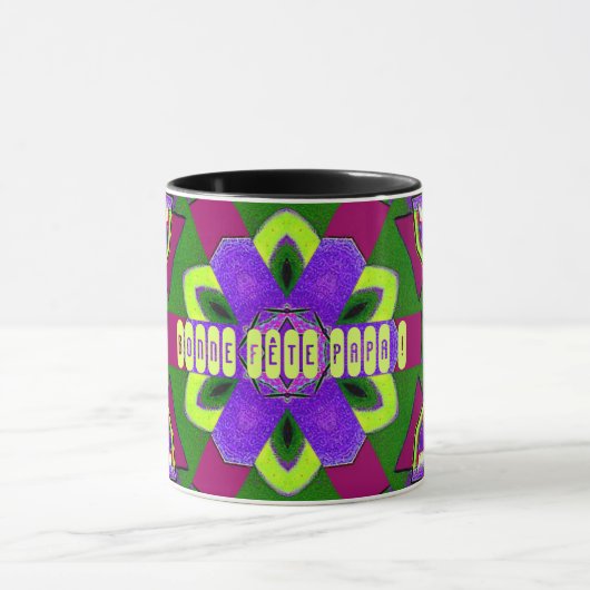Kaleidoscoop-schilderij voor vaders mok (Midden)