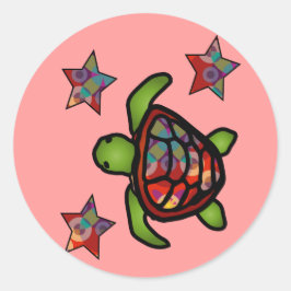 Kaleidoscoop Schildpad Sticker