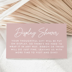 Kaleidoscoop Schrift Stof Roze Baby Shower Display Informatiekaartje