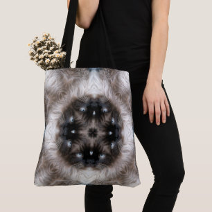 Kaleidoscoop Siamese Kat Patroon met Blauwe Ogen Draagtas