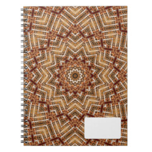 Kaleidoscoop Ster Mandala Amber Patroon Notitieboek