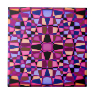 Kaleidoscoop sterpatroon tegeltje