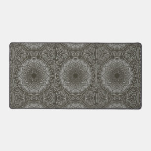 Kaleidoscoop Sterren Zwart en Wit Desk Mats Bureaumat