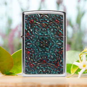 Kaleidoscoop stijl oud metaal chroomblauw groen na