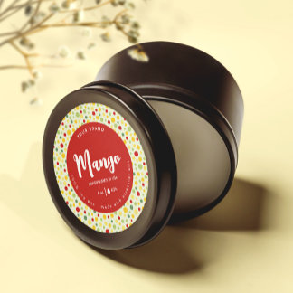 Kaleidoscoop Stippen Abstract Circle Candle Label