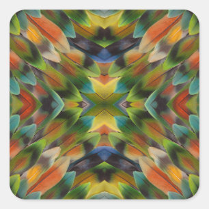 Kaleidoscoop van agapadusharen vierkante sticker