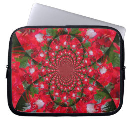 Kaleidoscoop van Crimson: Bloed Milkweed Flower Ar Laptop Sleeve