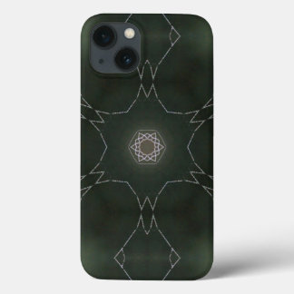 Kaleidoscoop van Dew Star Black Achtergrond iPhone 13 Hoesje