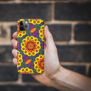 Kaleidoscoop van gouden bloemen iPhone 11 pro max hoesje